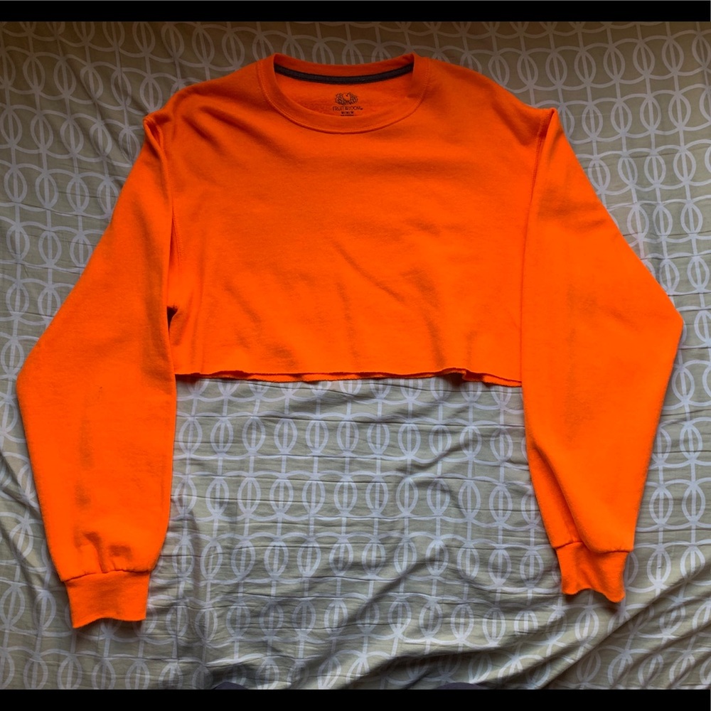 Orange cropped sweater